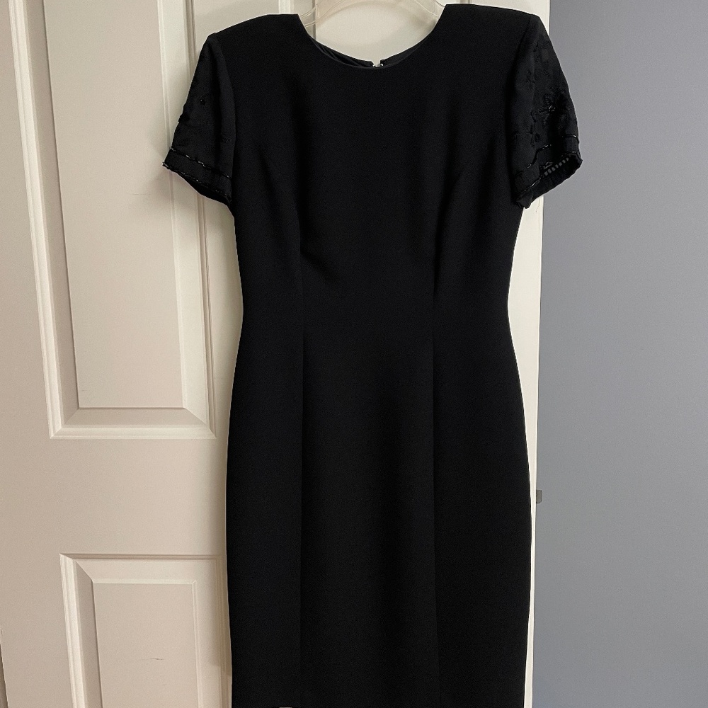 Black Dress, Donna Morgan, Woman, 6 Petite